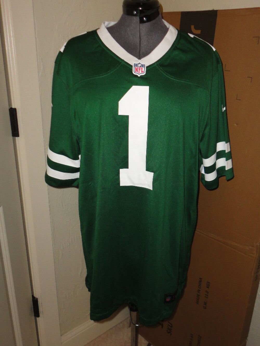 NEW YORK JETS NFL Green "Gardner" #1 Jersey Size XL NWT!!